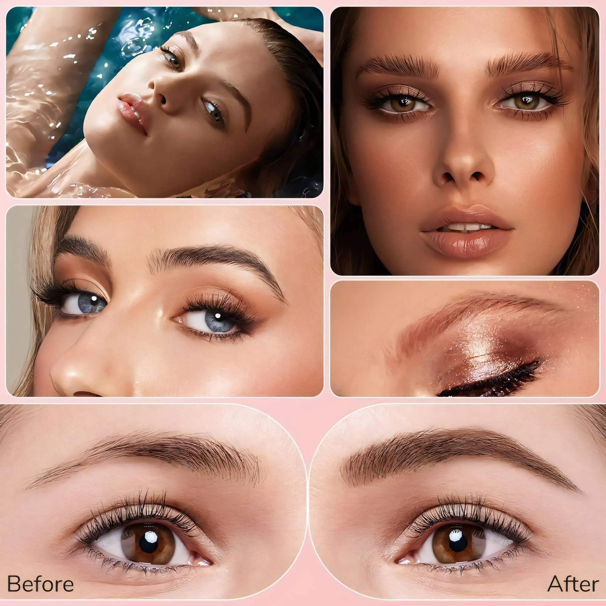 2PCS 2024 Upgraded Magic Eyebrow Pencil - 3D Waterproof Long-Lasting Microblading Eyebrow Pen - Natural Fine Stroke for Women (Dark Brown)