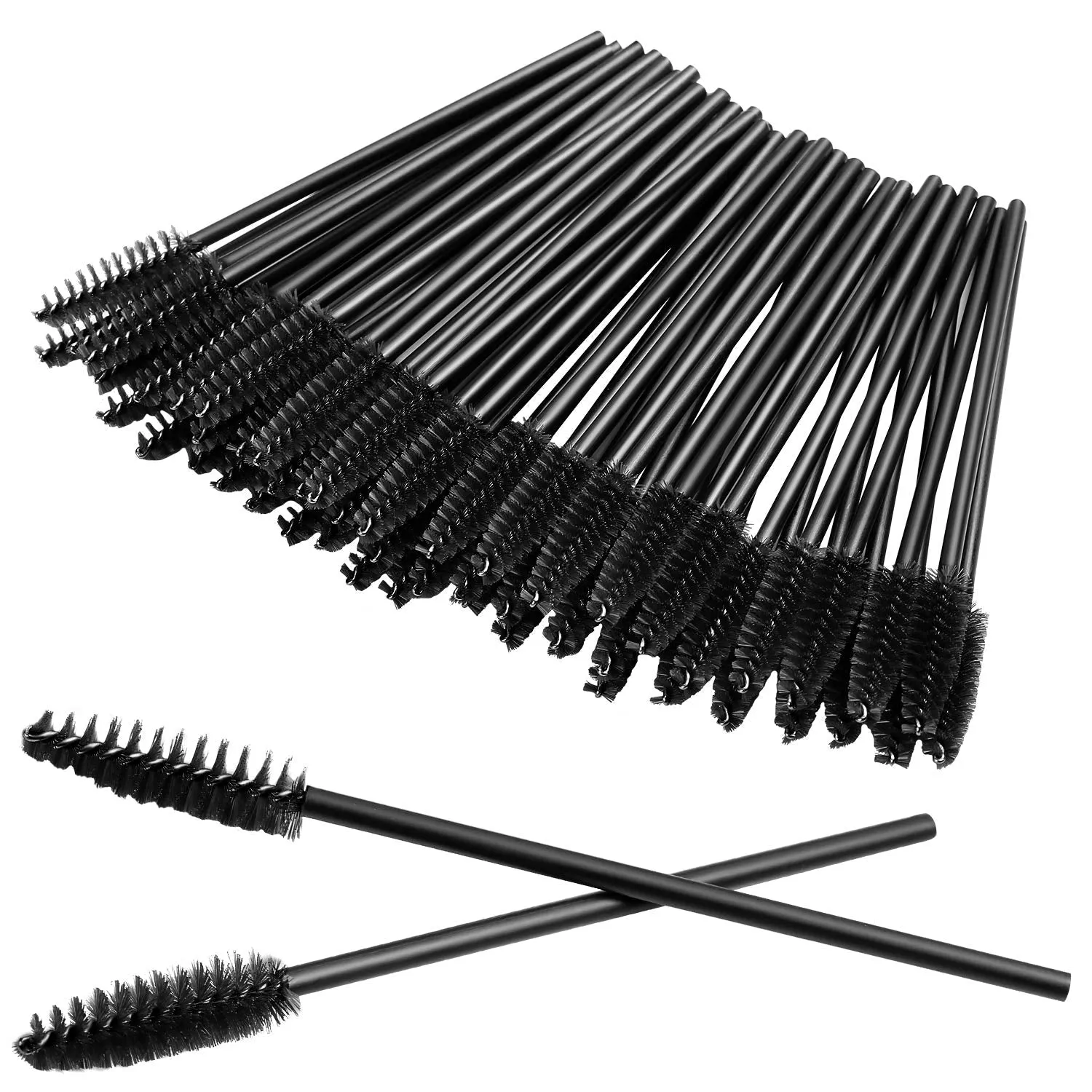 300 Pcs Disposable Mascara Wand Eyelash Brush for EyeLash Extension Supplies black