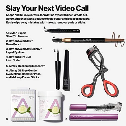 Almay One Coat Thickening Mascara Duo Pack: Hypoallergenic, Sensitive Eyes, Voluminous & Lengthening Mascara