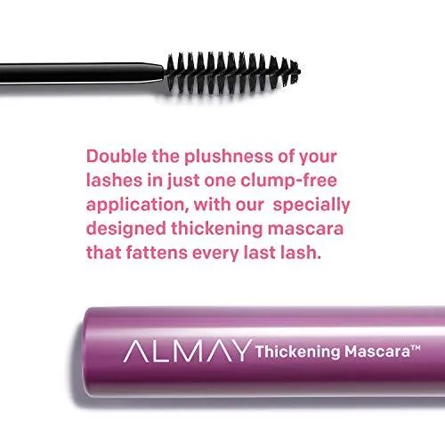 Almay One Coat Thickening Mascara Duo Pack: Hypoallergenic, Sensitive Eyes, Voluminous & Lengthening Mascara