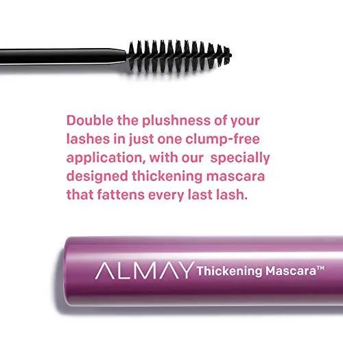 Almay One Coat Thickening Mascara Duo Pack: Hypoallergenic, Sensitive Eyes, Voluminous & Lengthening Mascara