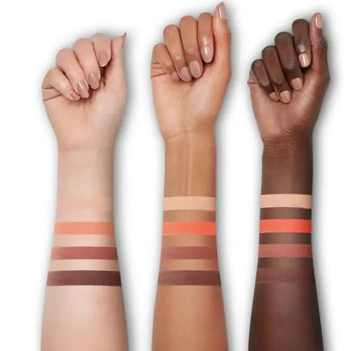 Apooliy 4 Colors Matte Eyeshadow Palette with 5 Eyeshadow Applicator,Highly Pigmented,Colorstay Eye Makeup,Waterproof Eye Shadow Long Wear Up to 24hr