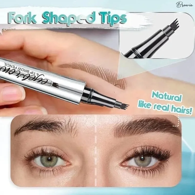 (BUY 1 GET 1 FREE) 3D Waterproof Microblading Eyebrow Pen 4 Fork Tip Tattoo Pencil