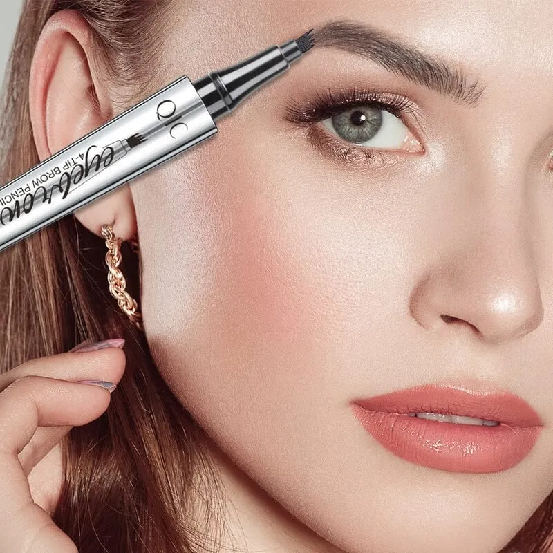 (BUY 1 GET 1 FREE) 3D Waterproof Microblading Eyebrow Pen 4 Fork Tip Tattoo Pencil