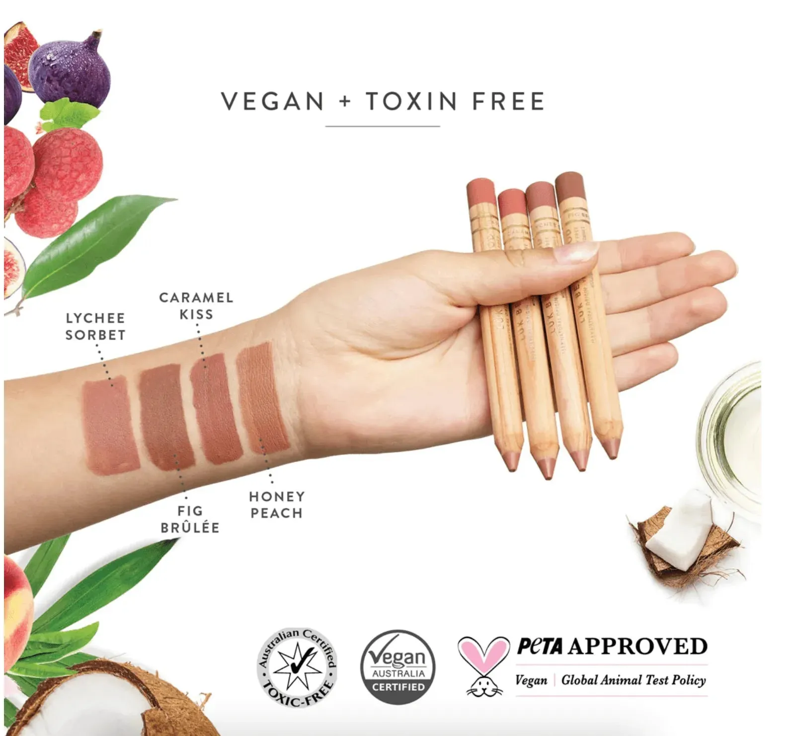 Complete Set 4 Natural Lipstick Crayons ($99 value)*