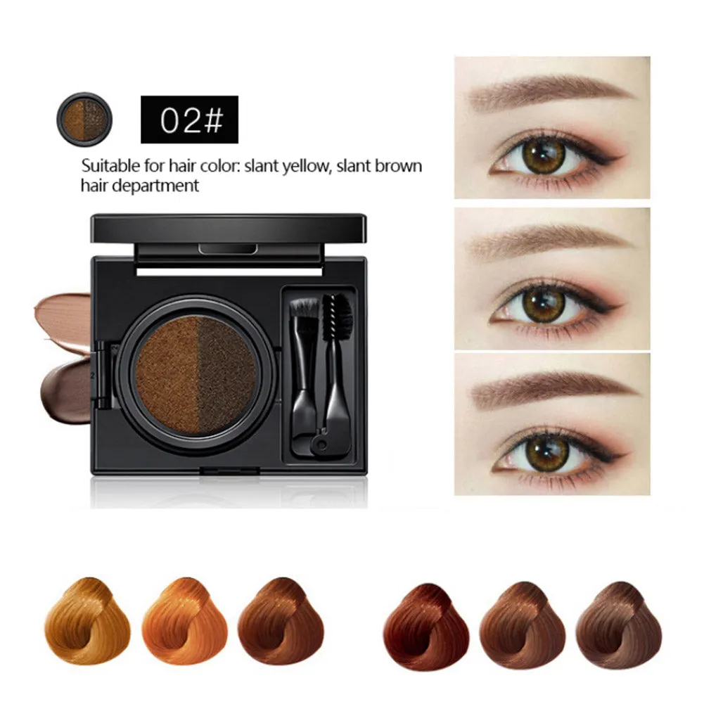 Gemun Two-color Air Cushion Dyeing Eyebrow Cream Two-color