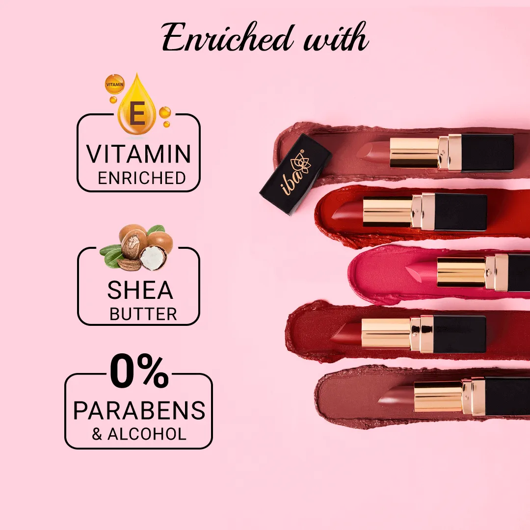 Iba Pure Lips Long Stay Matte Lipstick-M01 Deep Mauve