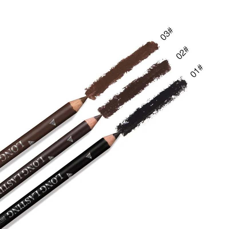 Long Lasting Waterproof Eyebrow Pencils Easy to Wear Black Brown