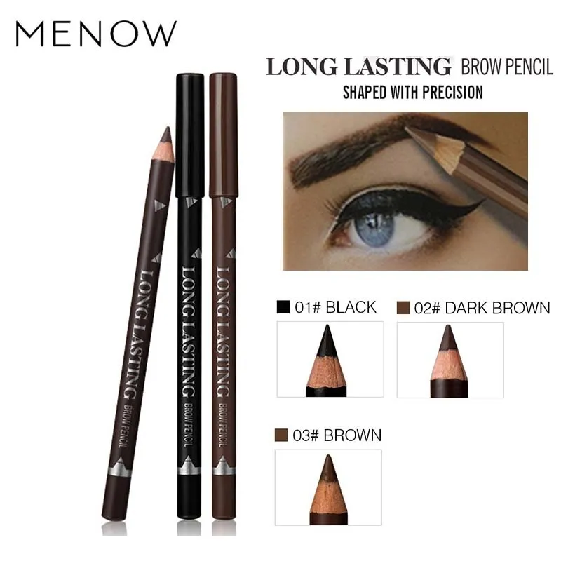 Long Lasting Waterproof Eyebrow Pencils Easy to Wear Black Brown