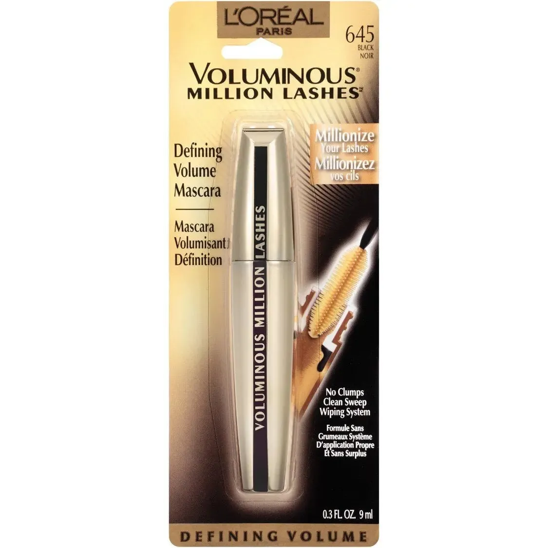 L'Oreal Paris Makeup Voluminous Million Lashes Mascara, Black, 1 Tube