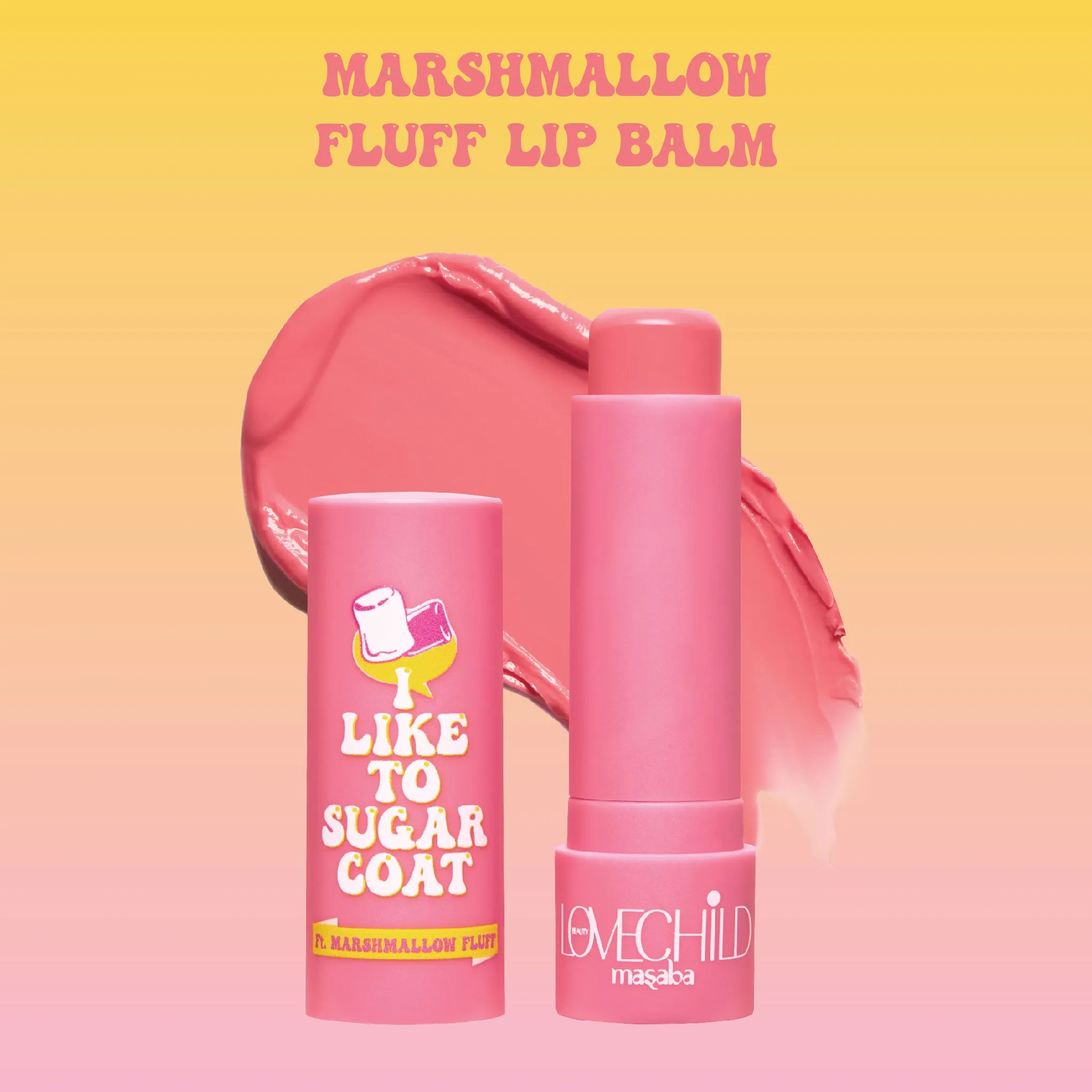 Marshmallow Fluff- I Like To Sugar Coat  (Pink) Hydrating & Tinted Lip Balm with SPF22