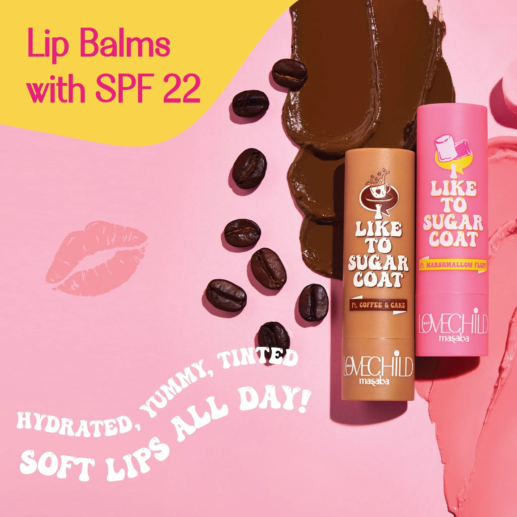 Marshmallow Fluff- I Like To Sugar Coat  (Pink) Hydrating & Tinted Lip Balm with SPF22