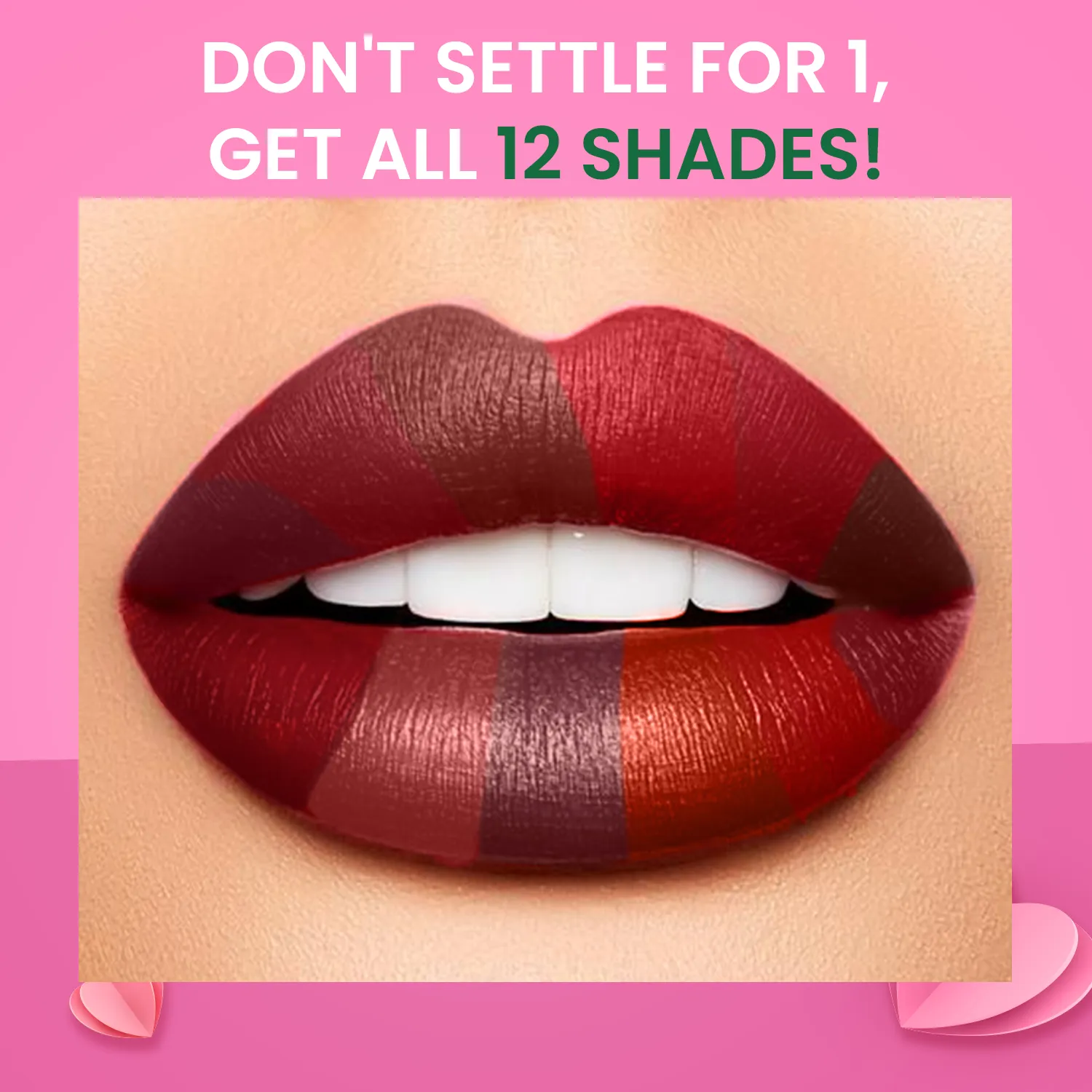 NY Bae 12 In 1 Mini Lip Kit Set (14.4g) | Brown & Nude Lipstick | Lip Crayon | Lip & Cheek Tint | Lipstick Pallete| Makeup Kit | Lip Kit | Blush - Nude Takeover 01