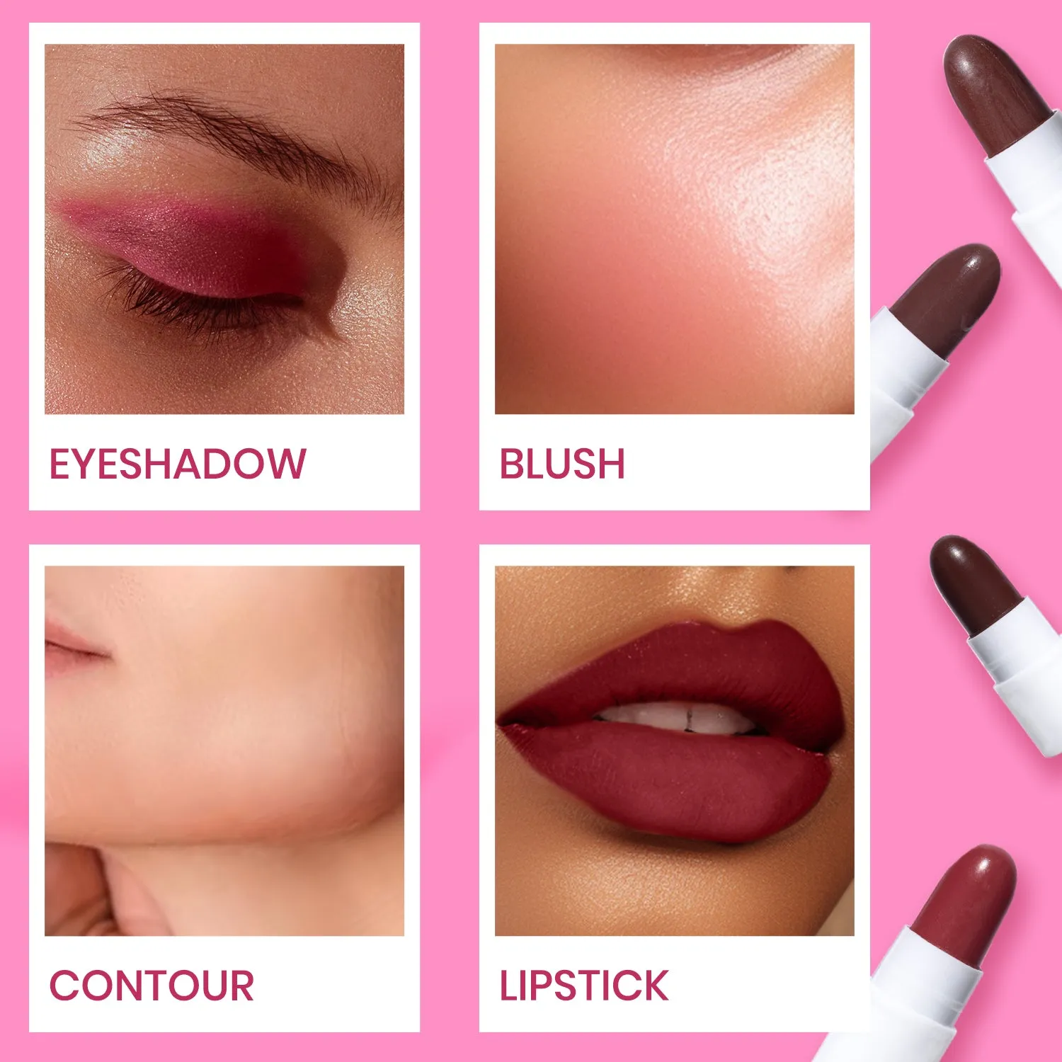 NY Bae 12 In 1 Mini Lip Kit Set (14.4g) | Brown & Nude Lipstick | Lip Crayon | Lip & Cheek Tint | Lipstick Pallete| Makeup Kit | Lip Kit | Blush - Nude Takeover 01