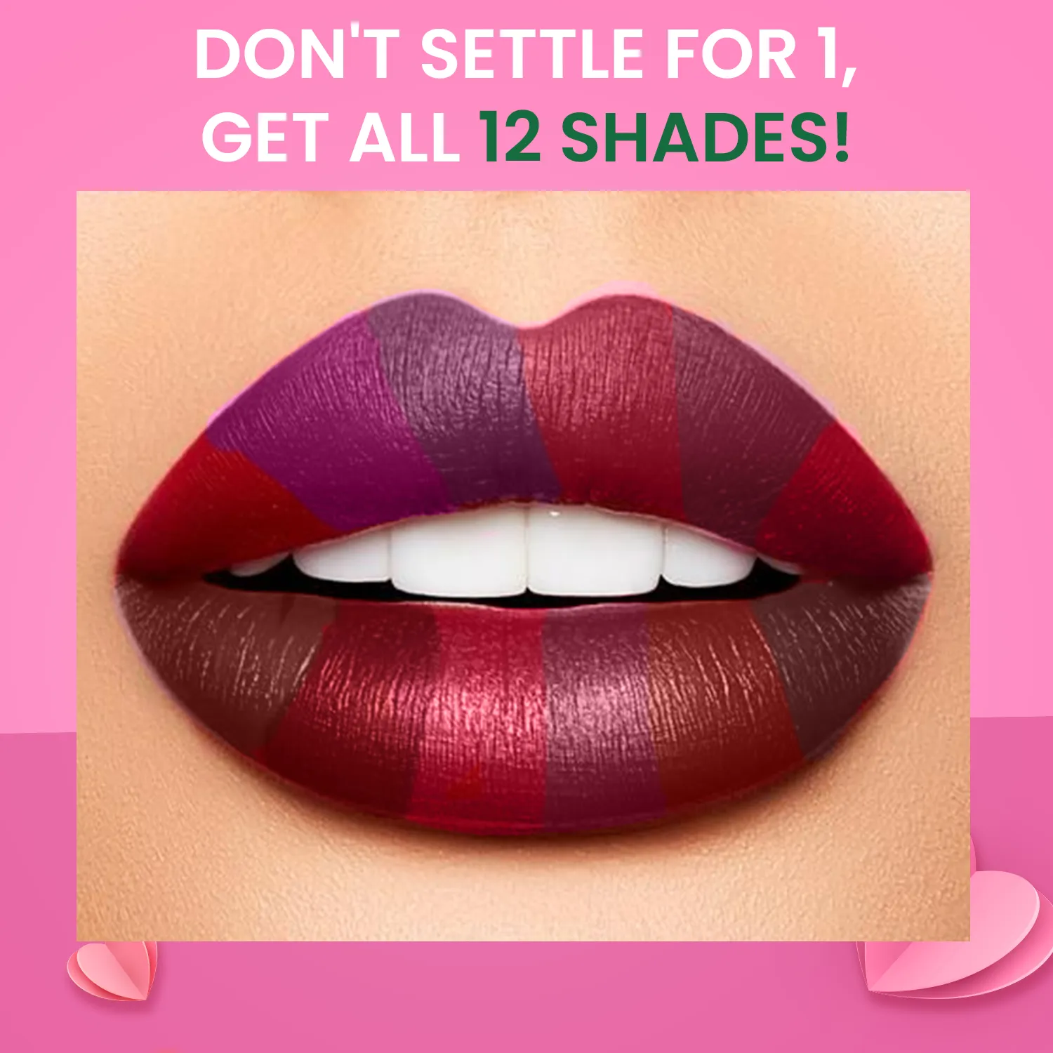 NY Bae 12 In 1 Mini Lip Kit Set (14.4g) | Red & Nude Lipstick | Lip Crayon | Lip & Cheek Tint | Lipstick Pallete| Makeup Kit | Lip Kit | Blush - Everyday Empress 02