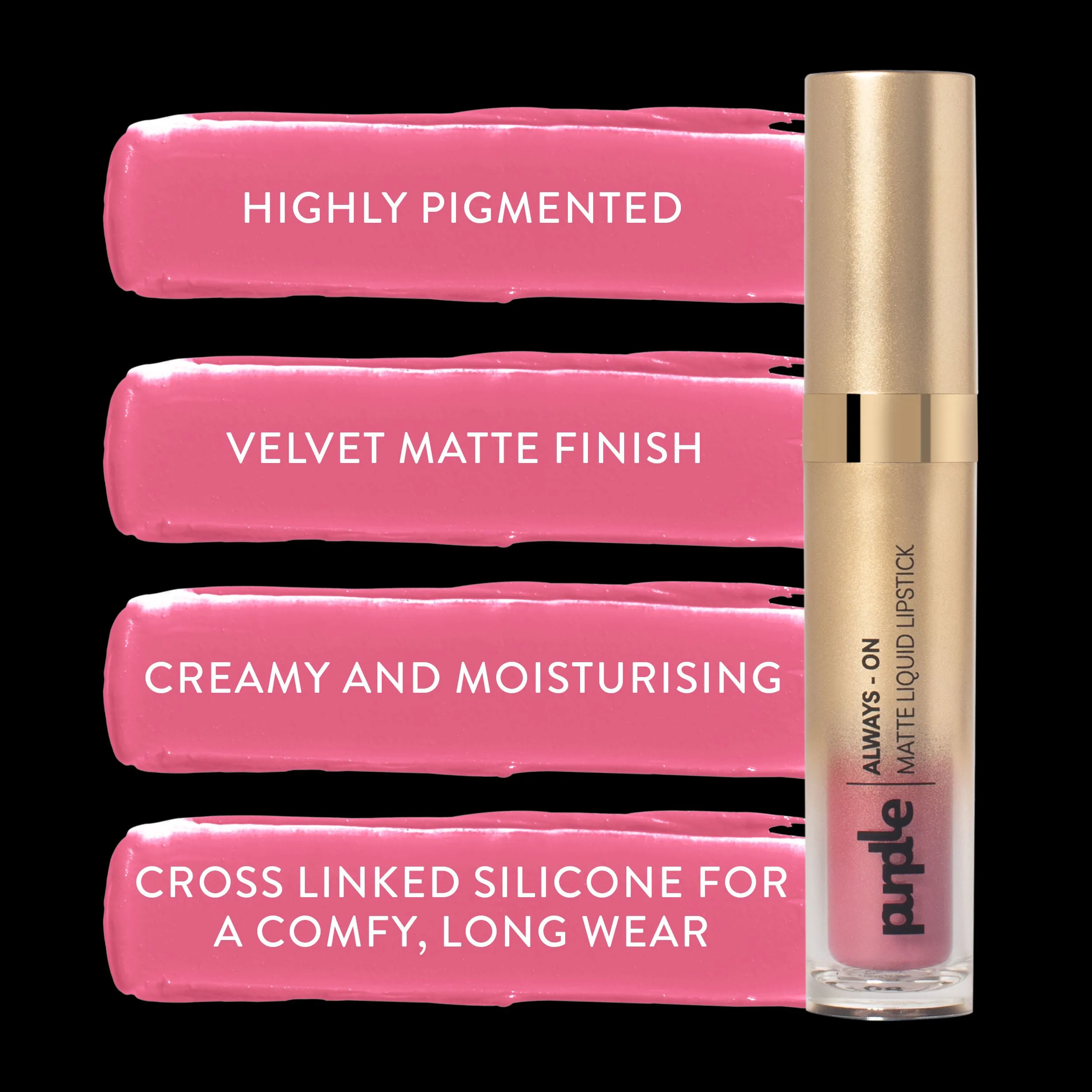 Purplle Always - On Matte Liquid Lipstick - Flamingo Punch 08 (6.5ml)