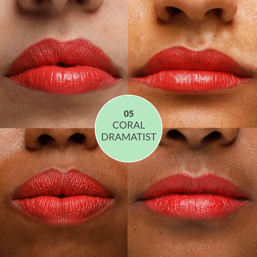 Satin Matte Lipstick Coral Dramatist 05