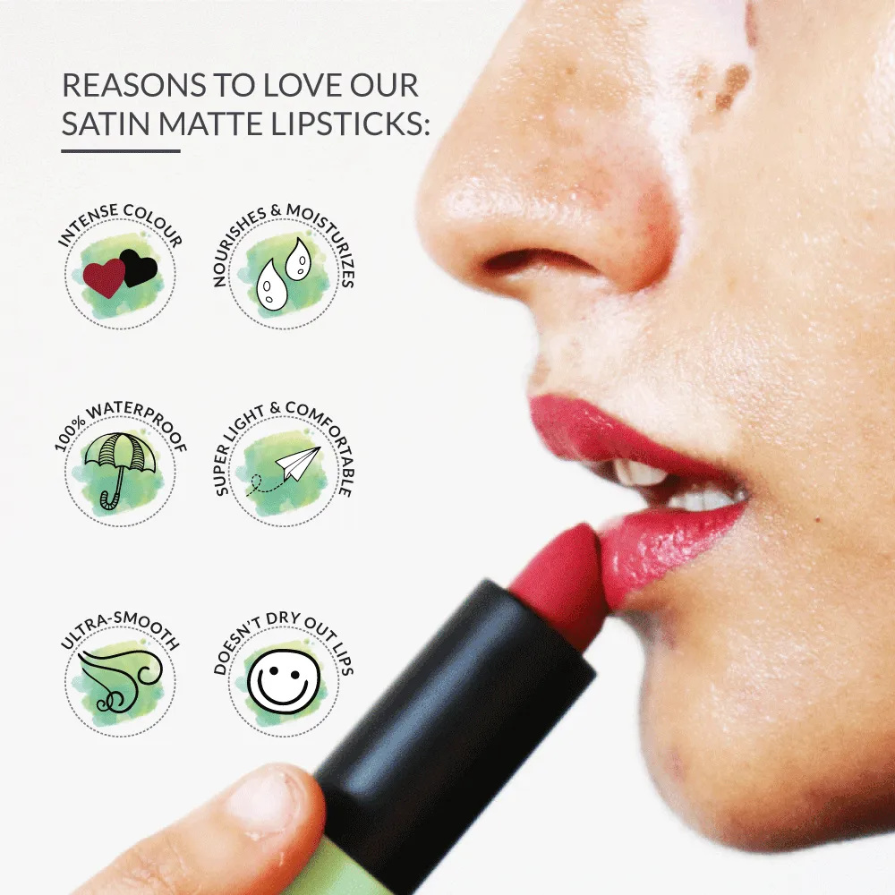 Satin Matte Lipstick Coral Dramatist 05