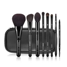 SIXPLUS 8Pcs Black Makeup Brush set