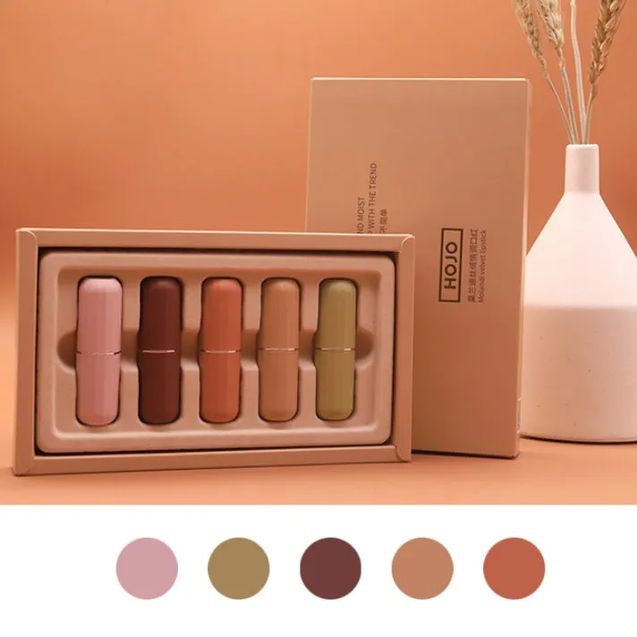Smooth Velvet Texture 5 color Matte Lipstick