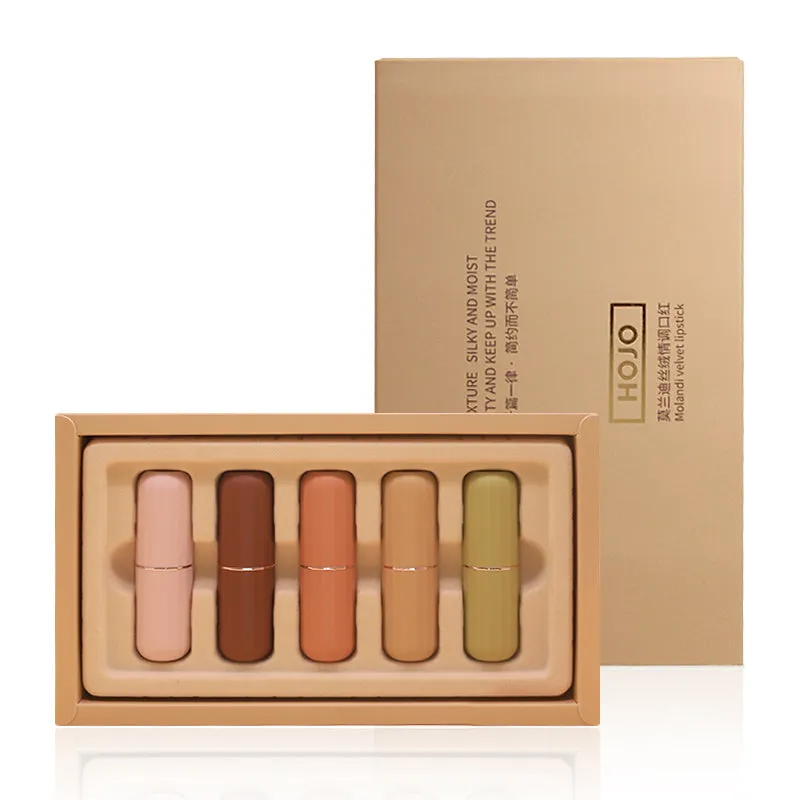 Smooth Velvet Texture 5 color Matte Lipstick